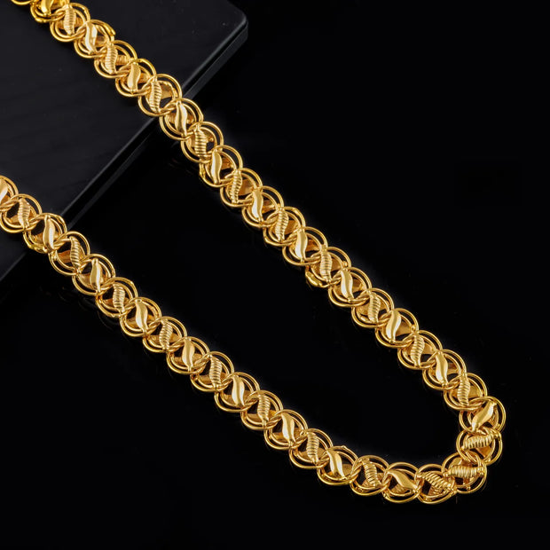 Nexora Stylish Gold Plated Chain For Boys And Men's 1 year warranty plating guaranteed