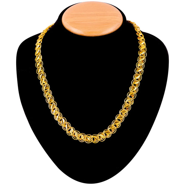 Nexora Stylish Gold Plated Chain For Boys And Men's 1 year warranty plating guaranteed