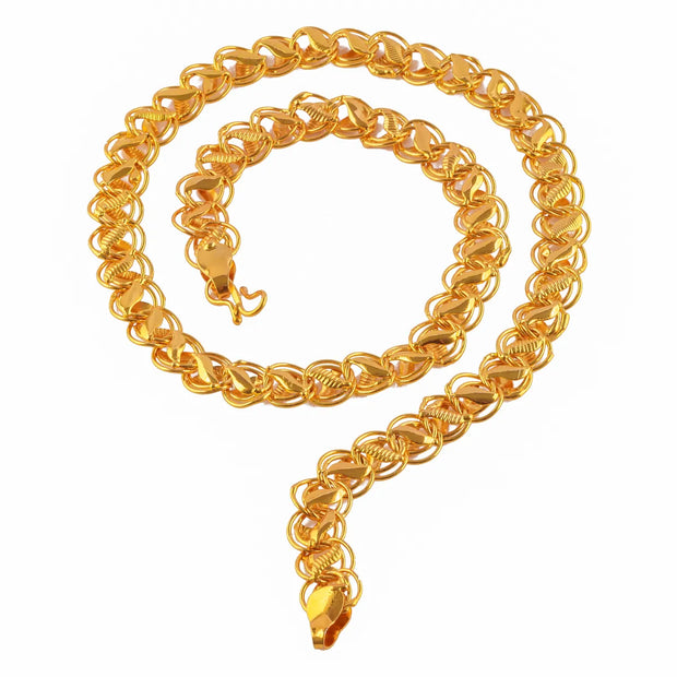 Nexora Stylish Gold Plated Chain For Boys And Men's 1 year warranty plating guaranteed