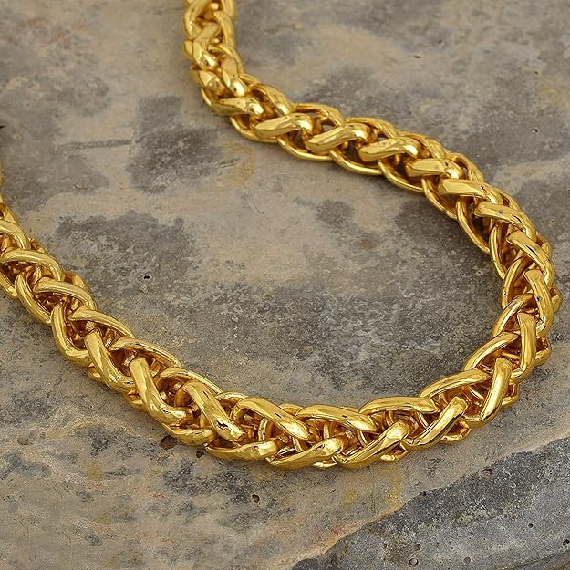 Stylish Gold Plated Neck Chain For Boys And Men's