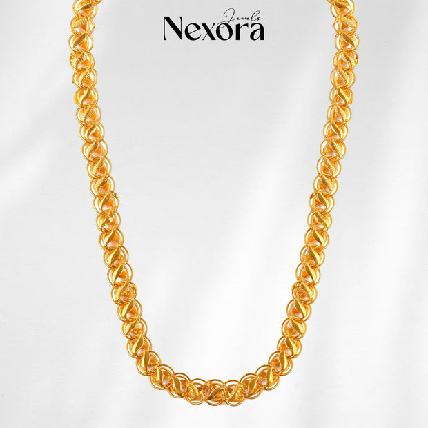 Nexora Stylish Gold Plated Chain For Boys And Men's 1 year warranty plating guaranteed